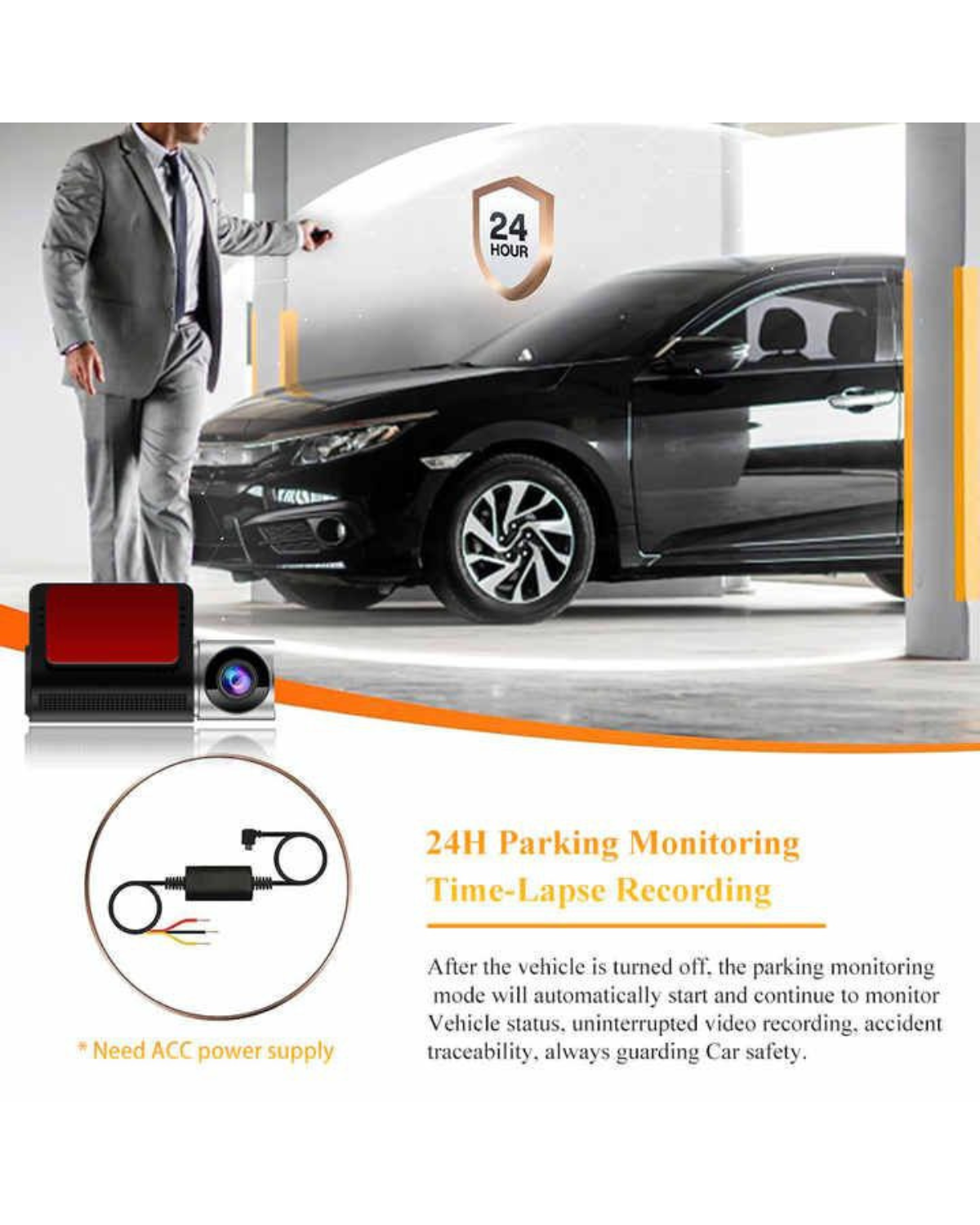 Dash Cam- Front and Rear cam with GPS