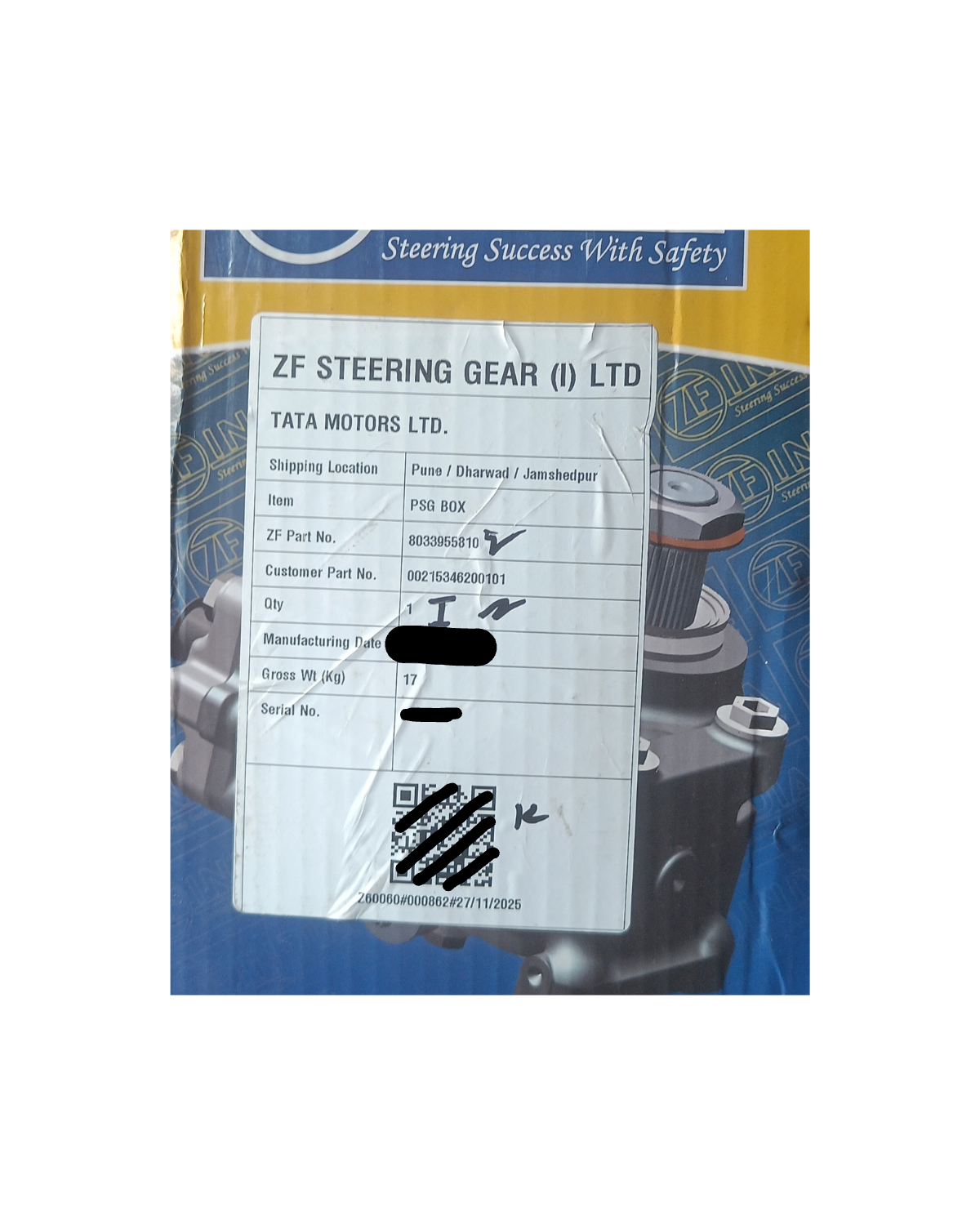 STEERING ASSEMBLY ZF India 8033955810