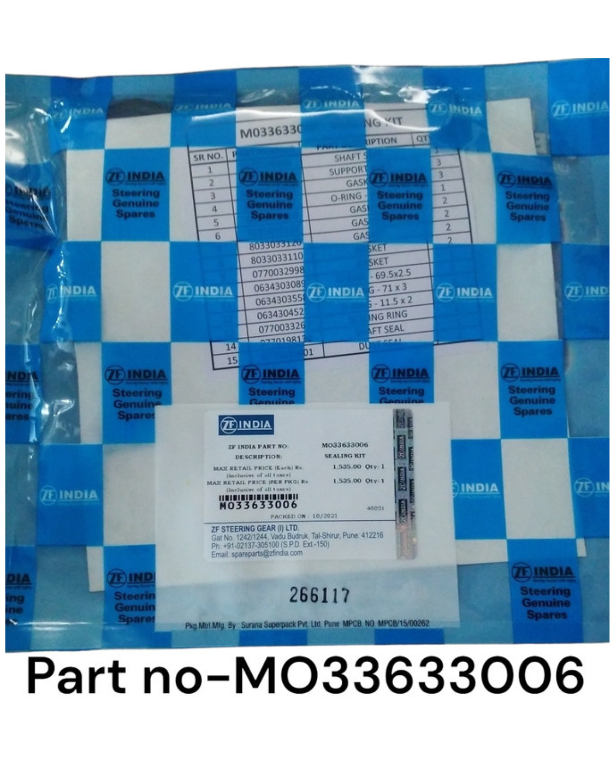 COMPLETE SEAL KIT M033633006 -SWARAJ TRACTOR SUITABLE FOR M033955852