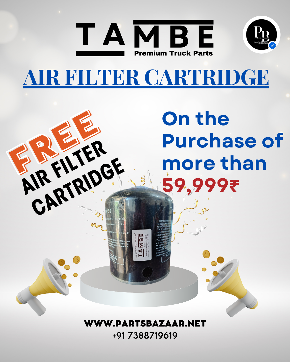 Free TAMBE Air Filter Cartridge